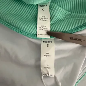 Halara Bikini Set Womens Small Ribbed Crossover High Waist Mint Green thumbnail 8