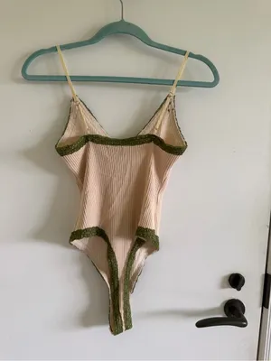 Edikted ribbed lace bodysuit thumbnail 2