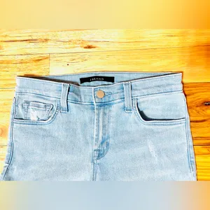 J Brand Light Blue Distressed Skinny Jeans Sz 26 thumbnail 6
