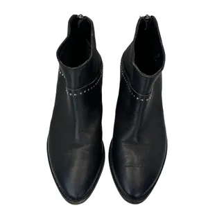 Thursday Boot Co Everyday Black Leather Studded Ankle Boots 6 Western Rocker‎ thumbnail 10