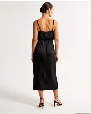 NWT Abercrombie&Fitch Satin Midi Dress thumbnail 2
