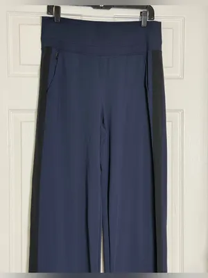 Athleta Venice Colorblock Wide Leg Navy Pants Size M thumbnail 7