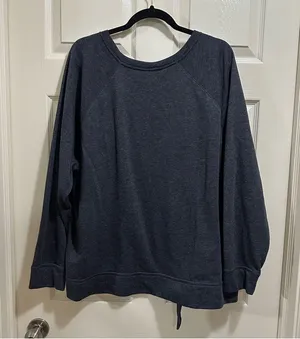 Old Navy crew neck sweatshirt gray tie hem size XXL thumbnail 2