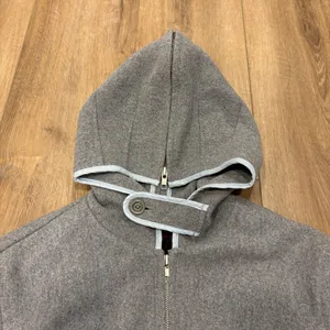 Vtg! 🌟Ralph Ralph Lauren🌟 Convertiable Hooded Lambswool Zip Up Coat Grey Sz L thumbnail 10