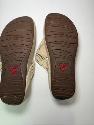 Vionic Tan Rhinestone Thong Sandals thumbnail 3