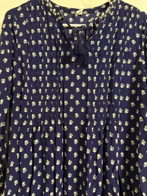 Old navy shirt dress blue floral small thumbnail 3