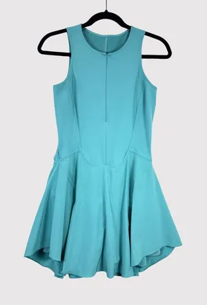 Lululemon Mini Dress Teal Everlux Short Lined Tennis Tank Cutout Back Size 6 thumbnail 1