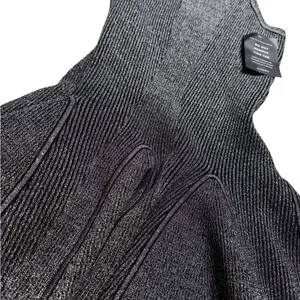 ✨ Retrofête Quinn‎ Metallic Knit Mini Dress Black Silver Sparkle Large NWT ✨ thumbnail 5