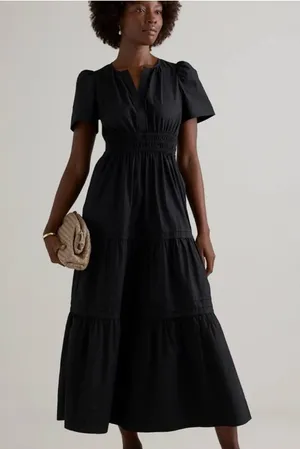 Quince 100% Organic Cotton Poplin Tiered Maxi Dress thumbnail 1