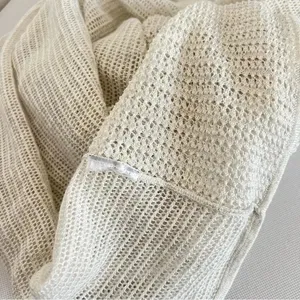 All Saints Itat Levita Twist Front Mesh Poncho Wrap Size X-Small Ivory/Beige thumbnail 10