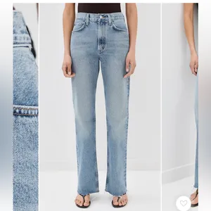 Agolde Leena Baby Flare Raw Hem Jeans Women’s 28 Blue thumbnail 10