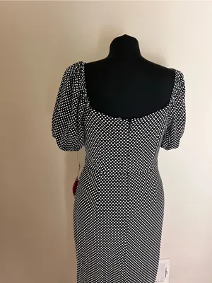 Betsey Johnson Black and White Polka Dot Dress NWT thumbnail 3