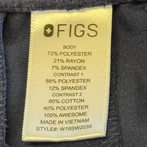 Figs Women's Jogger Scrub Pants Nurse Scrubs‎ Uniform Navy XXS W19SW2039 thumbnail 9