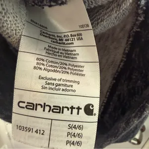 Carhartt Women's Small 4/6 Heathered Navy Hoodie Sweatshirt thumbnail 5