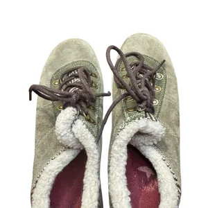 Merrell Shoes Womens‎ Size 8 Dark Olive Ivory Faux Fur Lined Hiking Winter Boots thumbnail 9