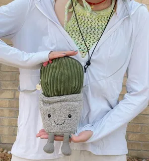 Jellycat Amuseable Cactus Bag Soft Fun Succulent Plush Purse NWT thumbnail 3