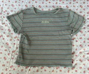 DICKIES striped lettuce trim tee thumbnail 1