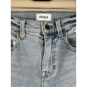 Pistola Women’s High Rise Cropped Denim Jeans Light Wash Raw Hem Size 26 thumbnail 4