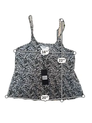 OneTeaspoon Interference Zebra Print Peplum Cami Tank NWT XS Y2K thumbnail 7