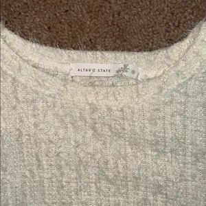 Altar'd State Cream Crew Neck Sweater thumbnail 2