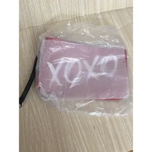 Red Victoria's Secret XOXO Hugs And Kisses- Wristlet‎ makeup Bag-8W-6H-NEW! thumbnail 4