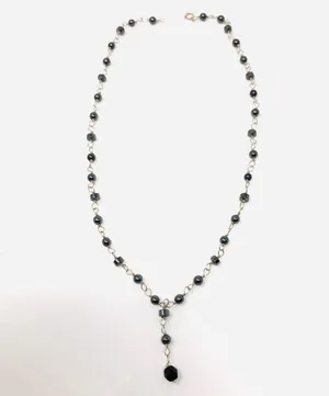 Delicate sterling silver, beaded  necklace thumbnail 4