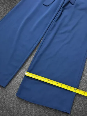 Papaya Navy Blue High Waist Wide Leg Tie Waist Pants thumbnail 7