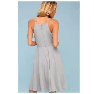 NWT Lulu’s Irresistible Charm Grey Fit & Flare MIDI A-Line Dress thumbnail 2