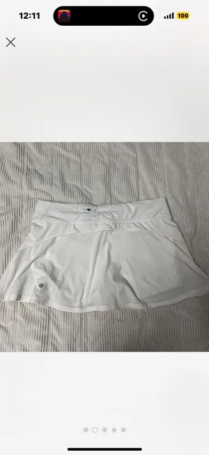 White Lululemon Tennis Skirt Pleated thumbnail 2