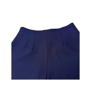 ZARA High Waisted Dress Tailored Navy Shorts Gold Button M thumbnail 5