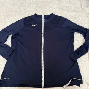 Nike Womens Dri-Fit Long Sleeve XL Navy Running Athleisure Luxe Preppy Sports thumbnail 5