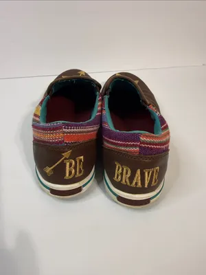 Twisted X Brown Leather Slip-On Sneakers with Gold Arrow Embroidery thumbnail 5