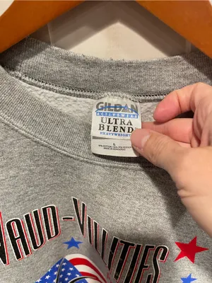 Gym gray Y2K distressed sweatshirt NY theater Vaud-Villities music nostalgia thumbnail 7