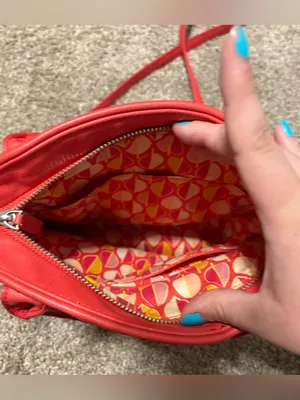 (Vera Bradley) Quilted Red Day Off Crossbody Bag: 9” x 10” thumbnail 6