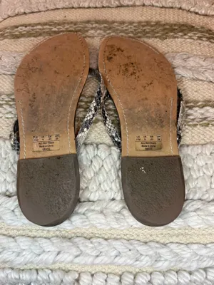 Sam Edelman Gracie Snakeskin Thong Sandals Brown Size 11 thumbnail 4