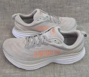 Hoka ONE ONE Bondi 8 Harbor Mist Rose Gold Grey Womens Run Comfort Sneaker 12B thumbnail 12