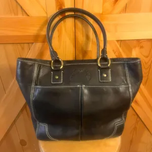 Antonio Melani Black Soft Leather shoulder Handbag /Purse. thumbnail 1