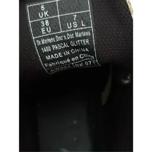 Dr Martens 1460 Pascal Glitter Boots Palegold Womens Size 7 thumbnail 8