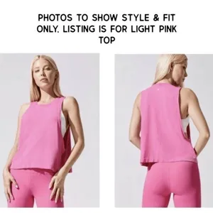 Spiritual‎ Gangster Muscle Tank Top Light Pink Logo Cropped Yoga Size Small NEW thumbnail 4