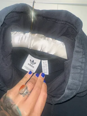 Adidas Cropped Hoodie- Black+White thumbnail 2