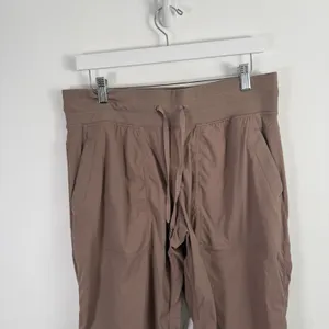 Lululemon Dance Studio Mid Rise Pant Taupetastic Full Length Travel Womens 10 thumbnail 3