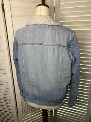 Working Title Sherpa lined Jean jacket size L Blue Size L thumbnail 3