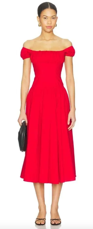 Caroline Constas Augusta Drop Waist Maxi Dress High Risk Red Womens Size XS thumbnail 1