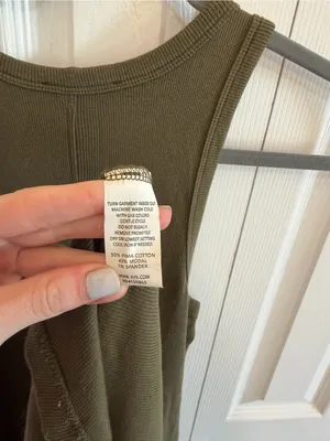 AYR The Metro Ribbed Maxi Dress Green Casual Size XS thumbnail 5