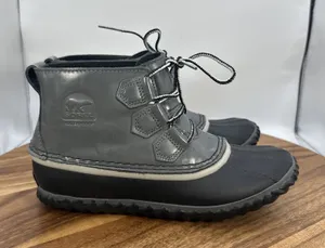 Sorel Out N‎ About Rain Duck Boot Gray Waterproof Travel Outdoors Women's 7 thumbnail 1