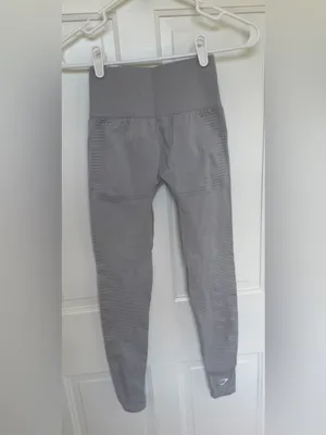 Gymshark Vital Seamless Leggings Gray High‎ Rise XS Athletic Workout thumbnail 3