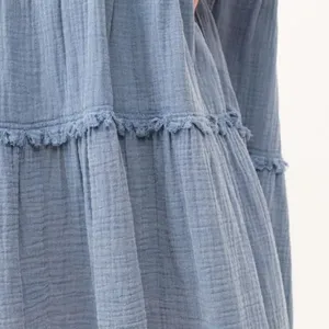 And The Why Washed‎ Frayed Detail Tiered Dress thumbnail 7