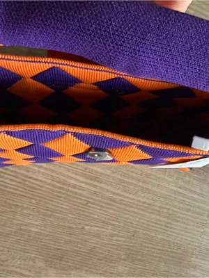 Purple & Orange Checker Tote‎ Bag thumbnail 4
