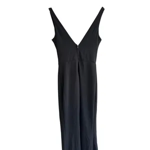City Studio Black Formal Dress V-Neck Rhinestone Trim Maxi Gown Dramatic‎ Chic thumbnail 8