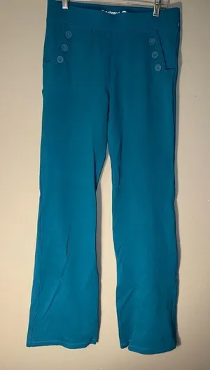 Betabrand blue Midrise bootcut pull on dress pants medium long thumbnail 1